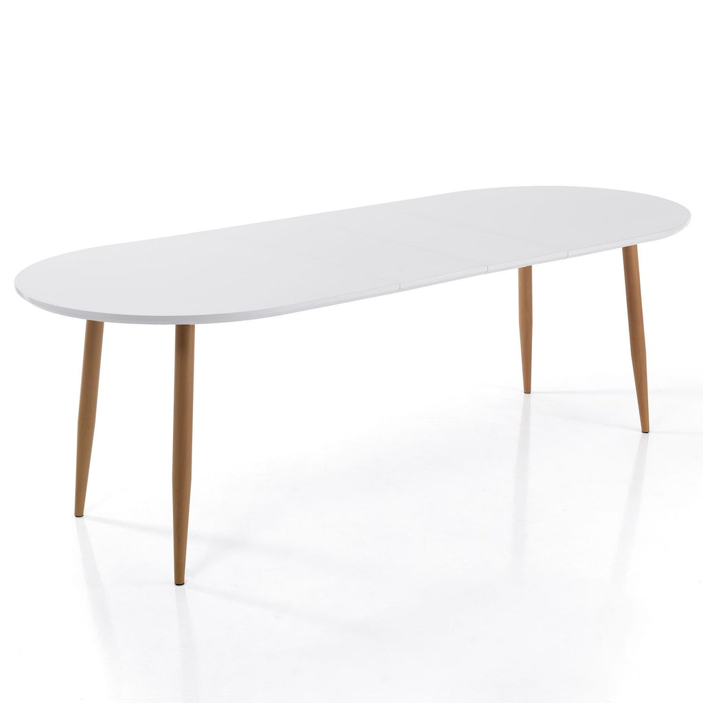 Tavolo rotondo allungabile in legno Elmer