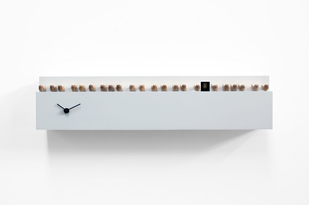 Orologio a cucu da parete in legno Fatti + in la'