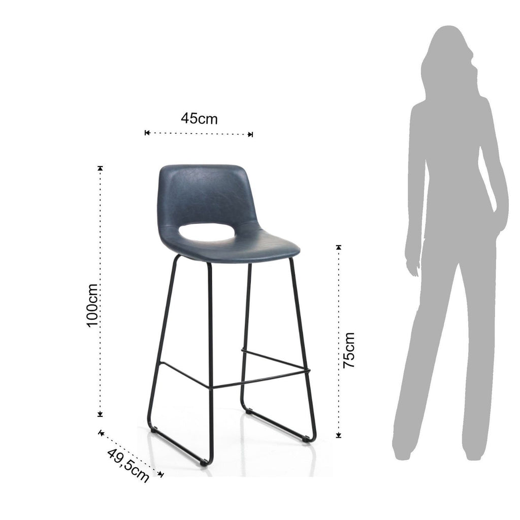 Coppia sgabelli design moderno Samuel Grey