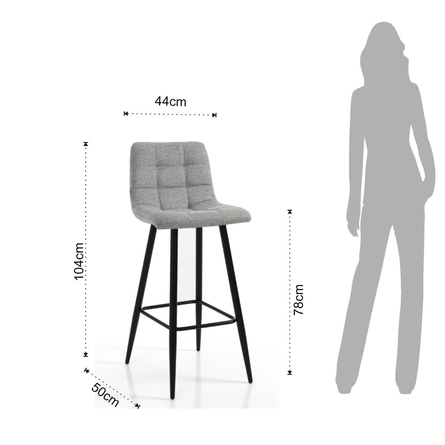 Coppia sgabelli alti da cucina Miracle