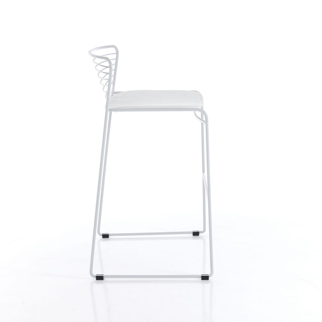 Coppia sgabelli cucina da interno/esterno Cooper White