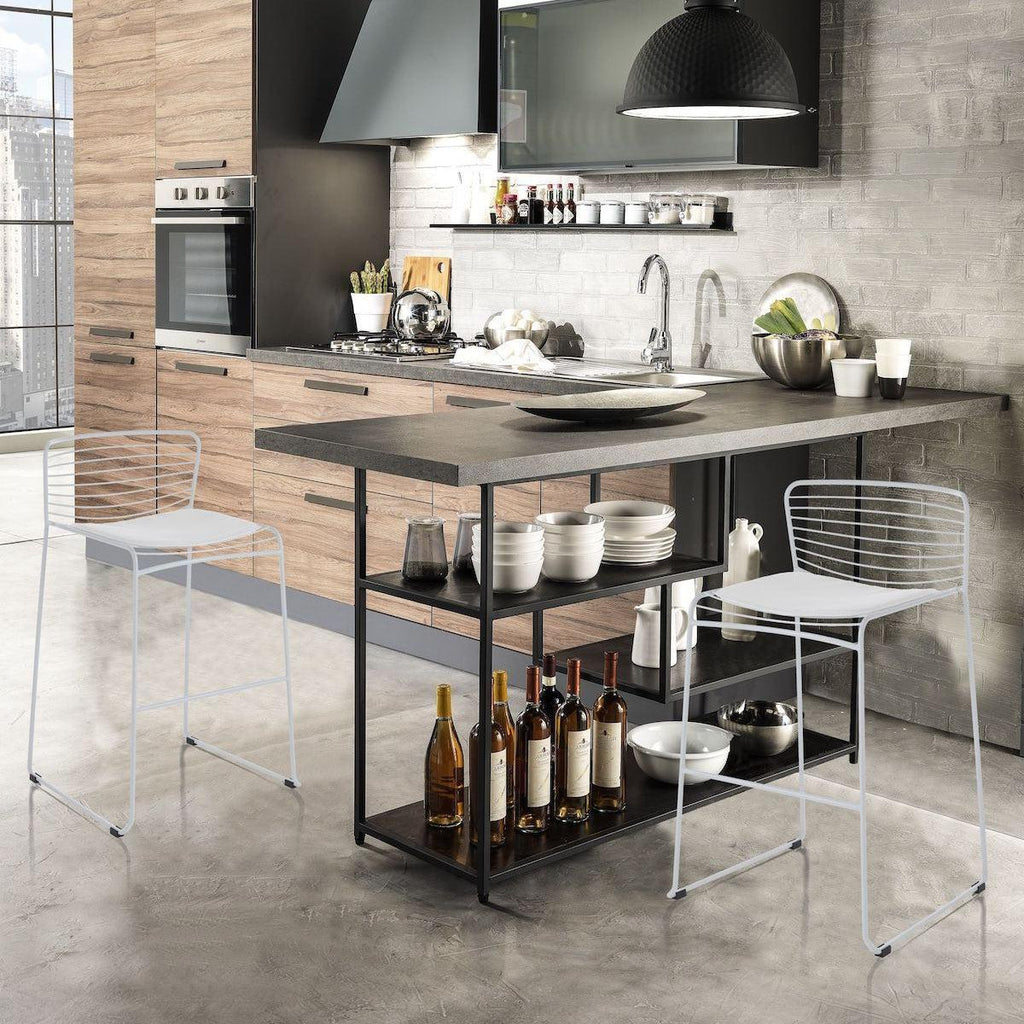 Coppia sgabelli cucina da interno/esterno Cooper White
