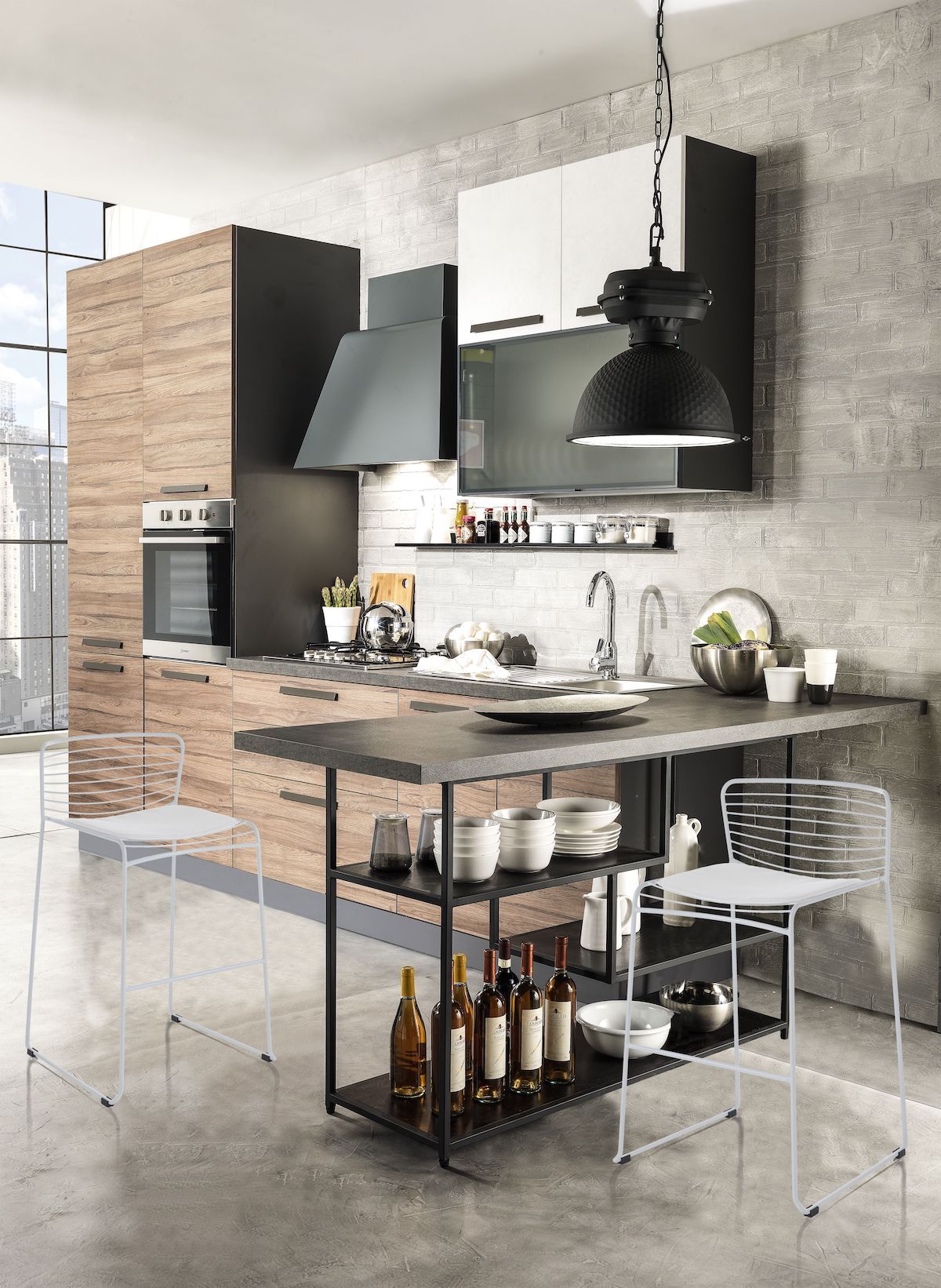 Coppia sgabelli cucina da interno/esterno Cooper White