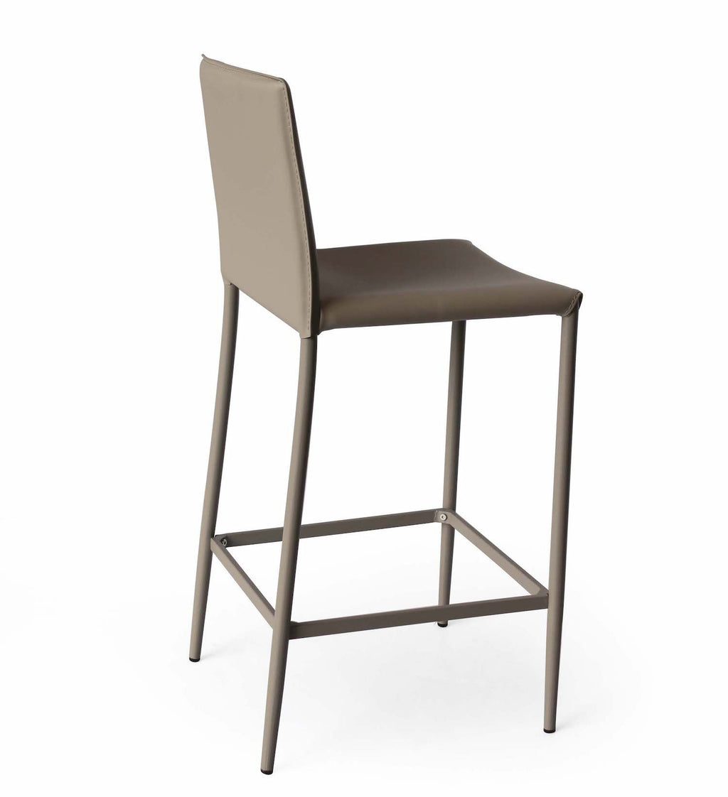 Coppia sgabelli da cucina moderni in simil cuoio Zalia