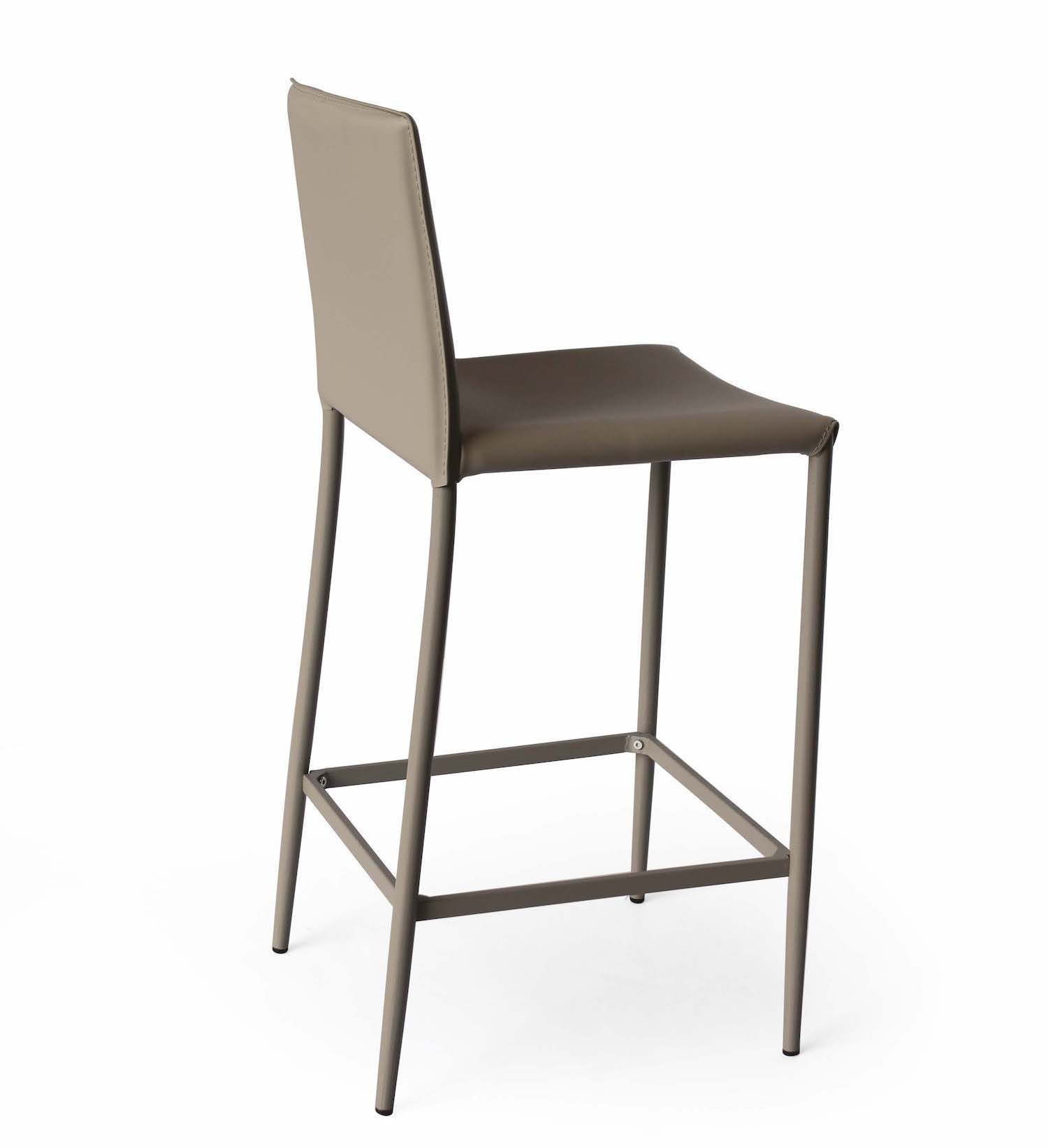 Coppia sgabelli da cucina moderni in simil cuoio Zalia