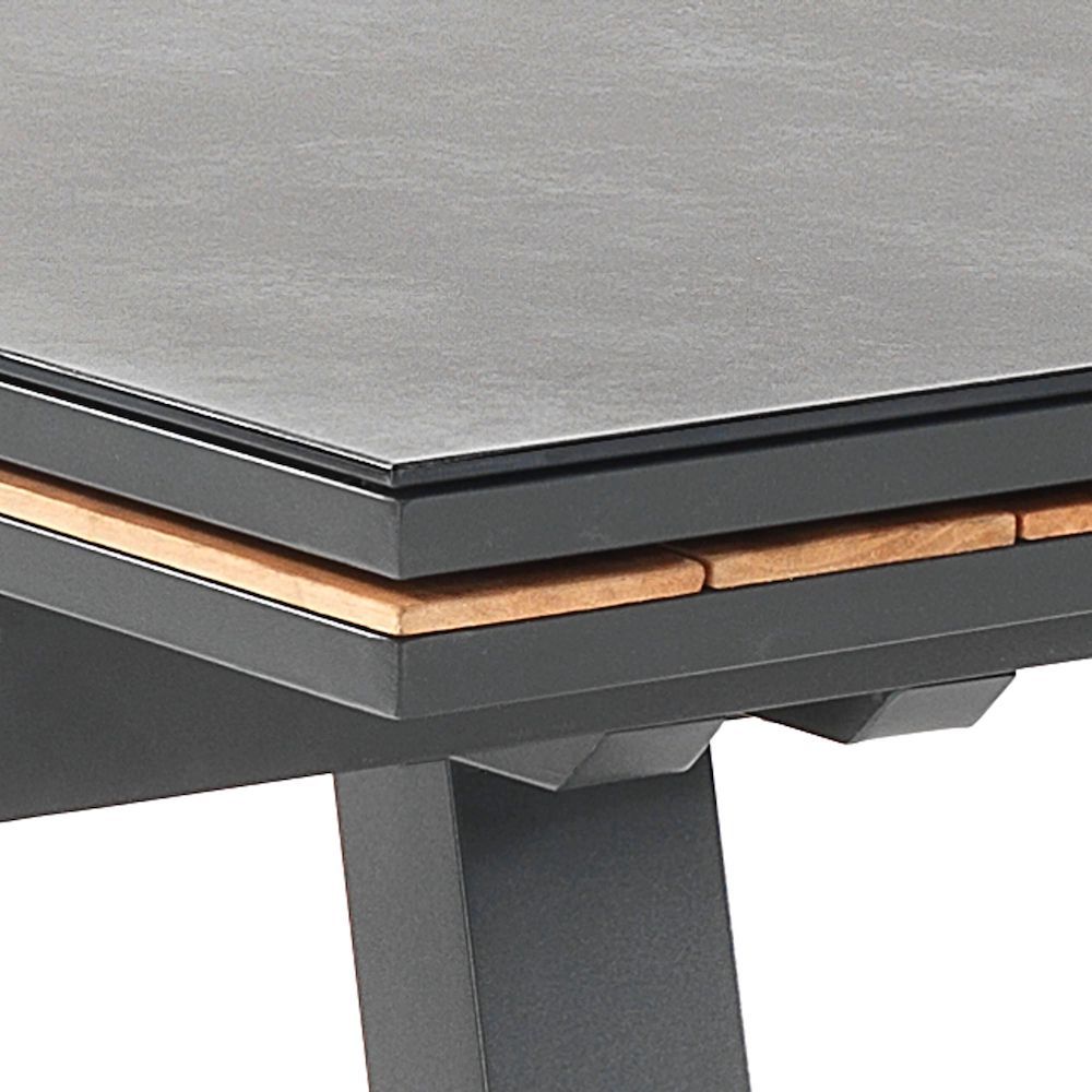 Tavolo da giardino allungabile in alluminio e vetro Cody