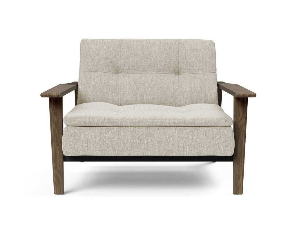 Poltrona design Dublexo Frej con braccioli in legno