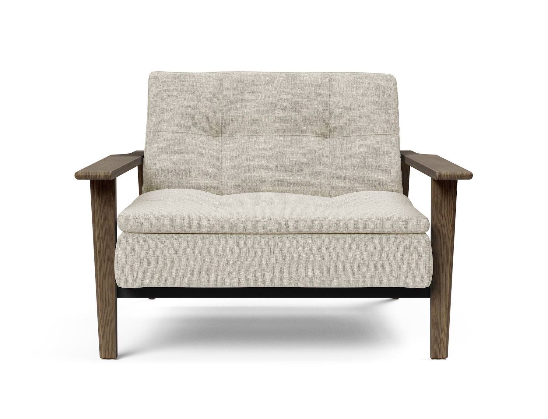 Poltrona design Dublexo Frej con braccioli in legno