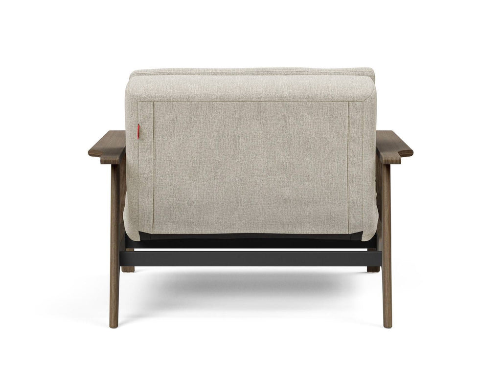 Poltrona design Dublexo Frej con braccioli in legno