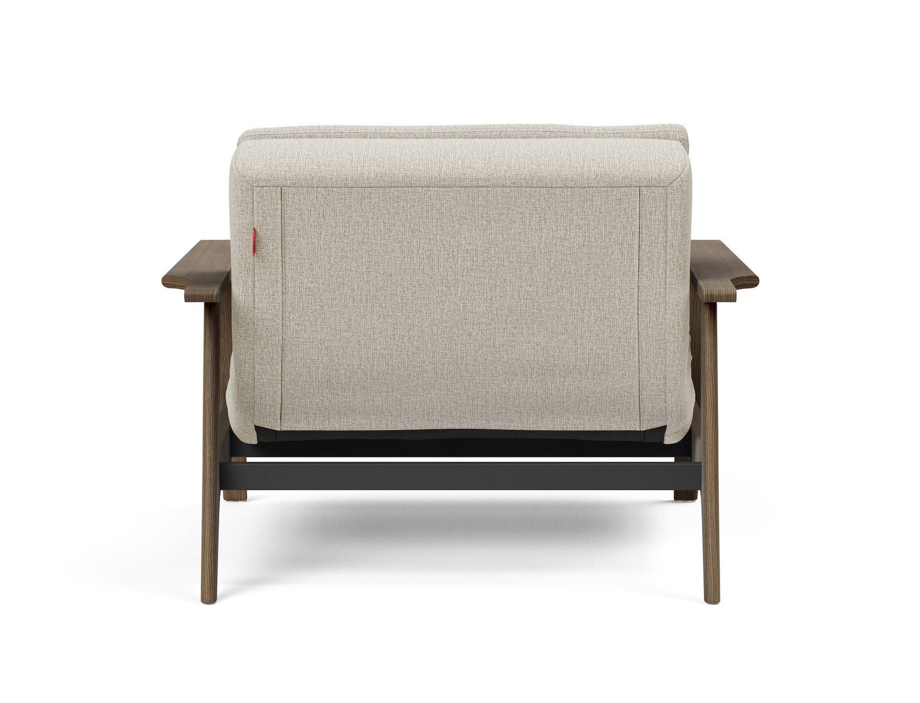 Poltrona design Dublexo Frej con braccioli in legno