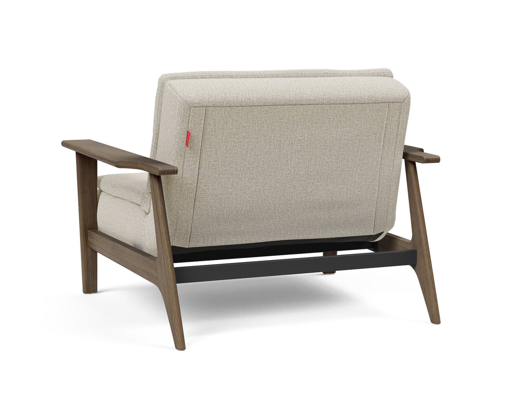 Poltrona design Dublexo Frej con braccioli in legno