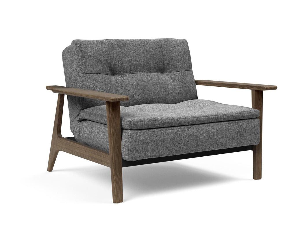 Poltrona design Dublexo Frej con braccioli in legno