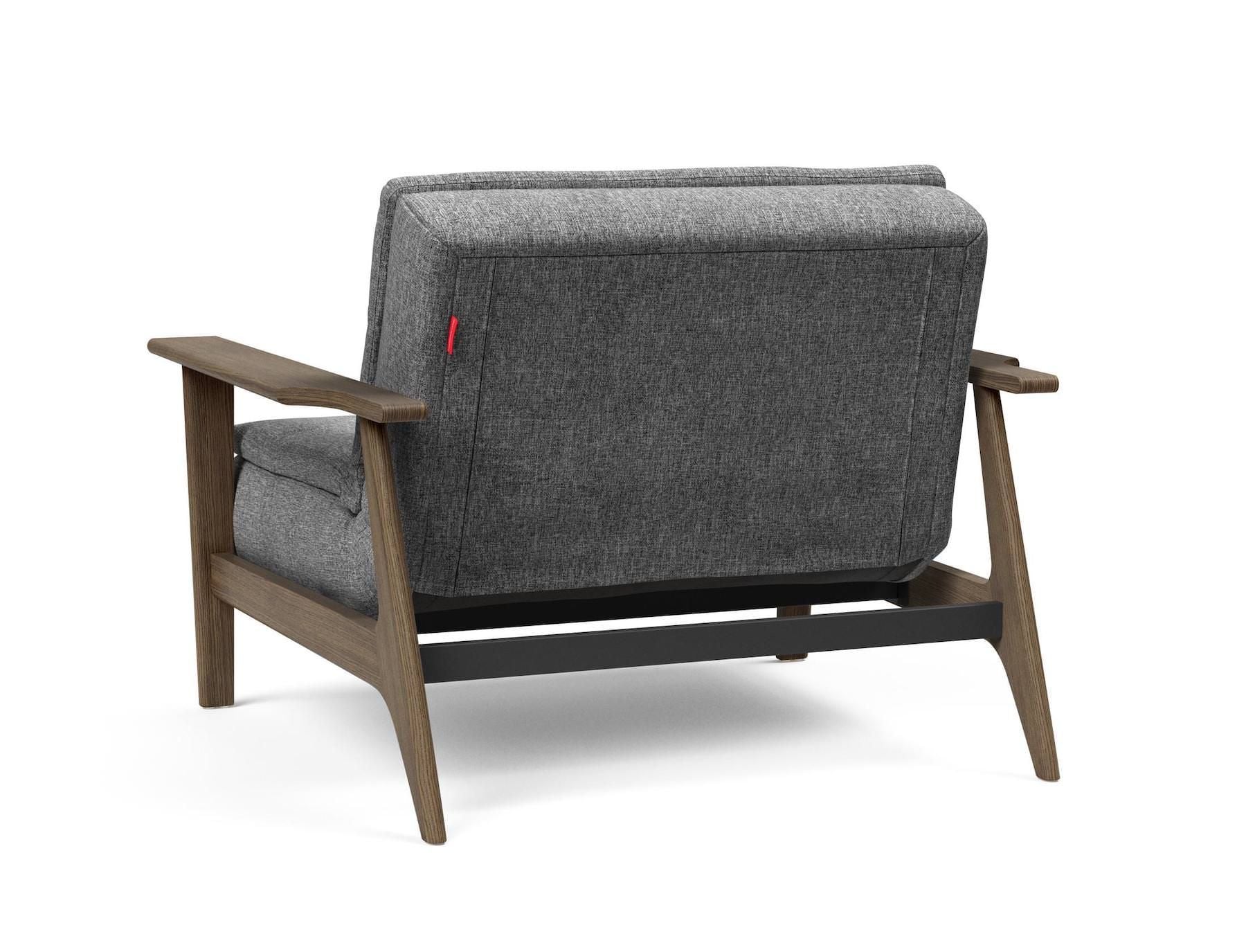 Poltrona design Dublexo Frej con braccioli in legno