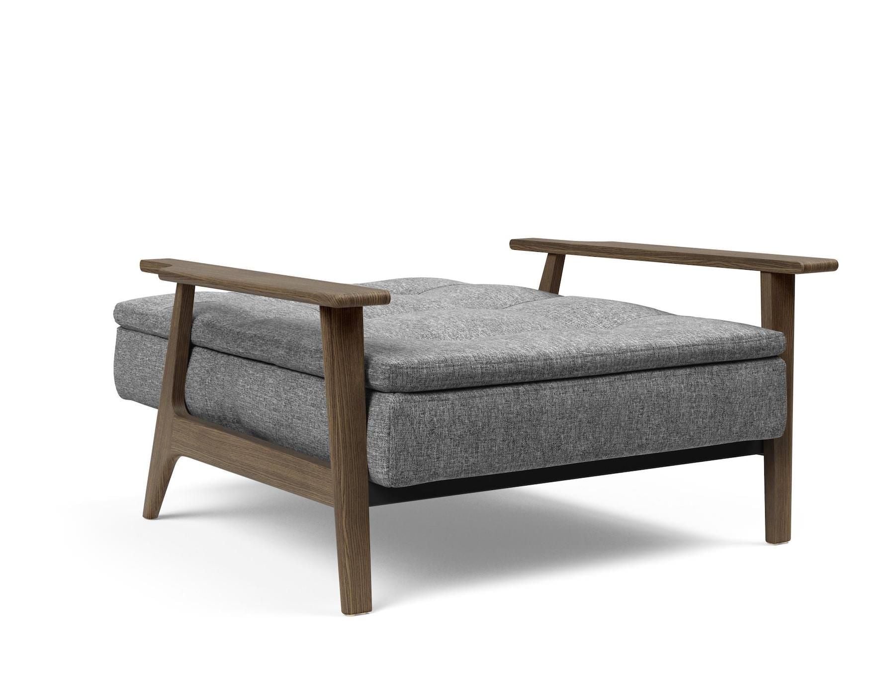 Poltrona design Dublexo Frej con braccioli in legno