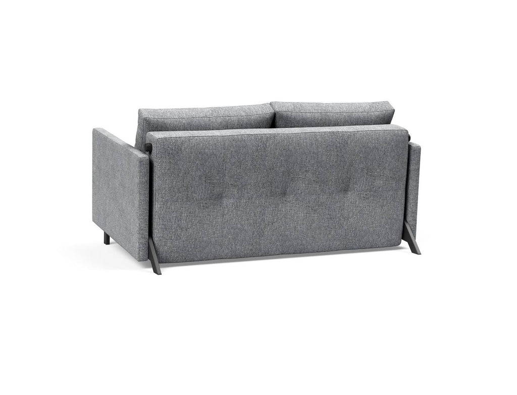 Divano letto Cubed Arm con braccioli convertibile salvaspazio 140 cm - 565 Twist Granite
