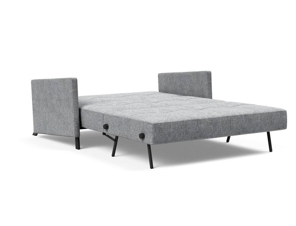 Divano letto Cubed Arm con braccioli convertibile salvaspazio 140 cm - 565 Twist Granite
