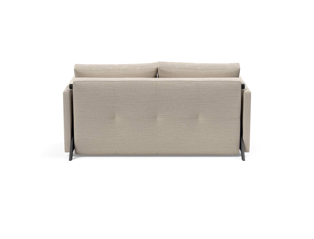 Divano letto Cubed Arm con braccioli convertibile salvaspazio 140 cm - 612 Blida Sand Grey