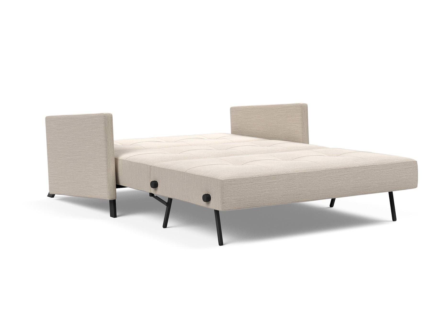 Divano letto Cubed Arm con braccioli convertibile salvaspazio 140 cm - 612 Blida Sand Grey