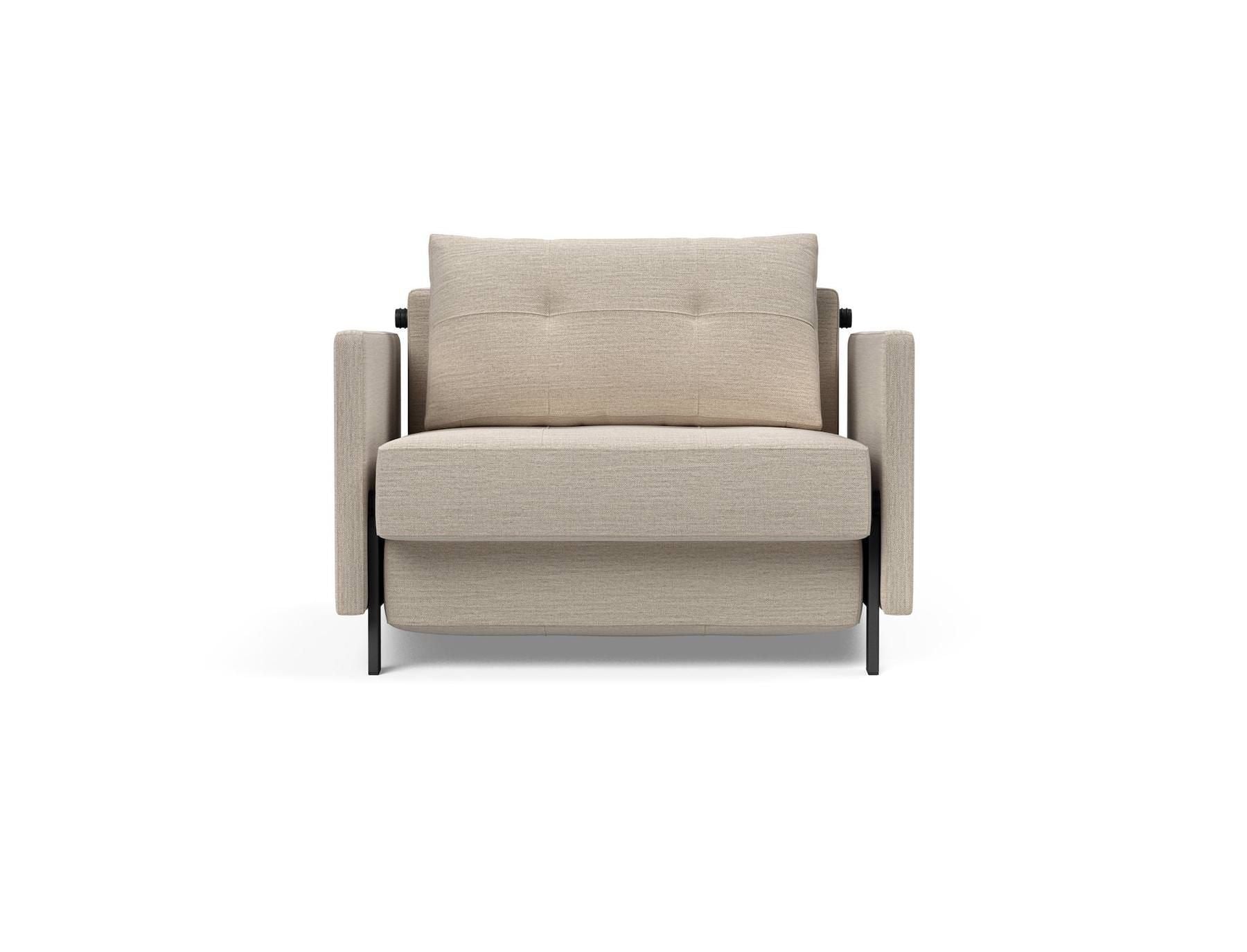 Poltrona letto con braccioli Cubed Arm 90