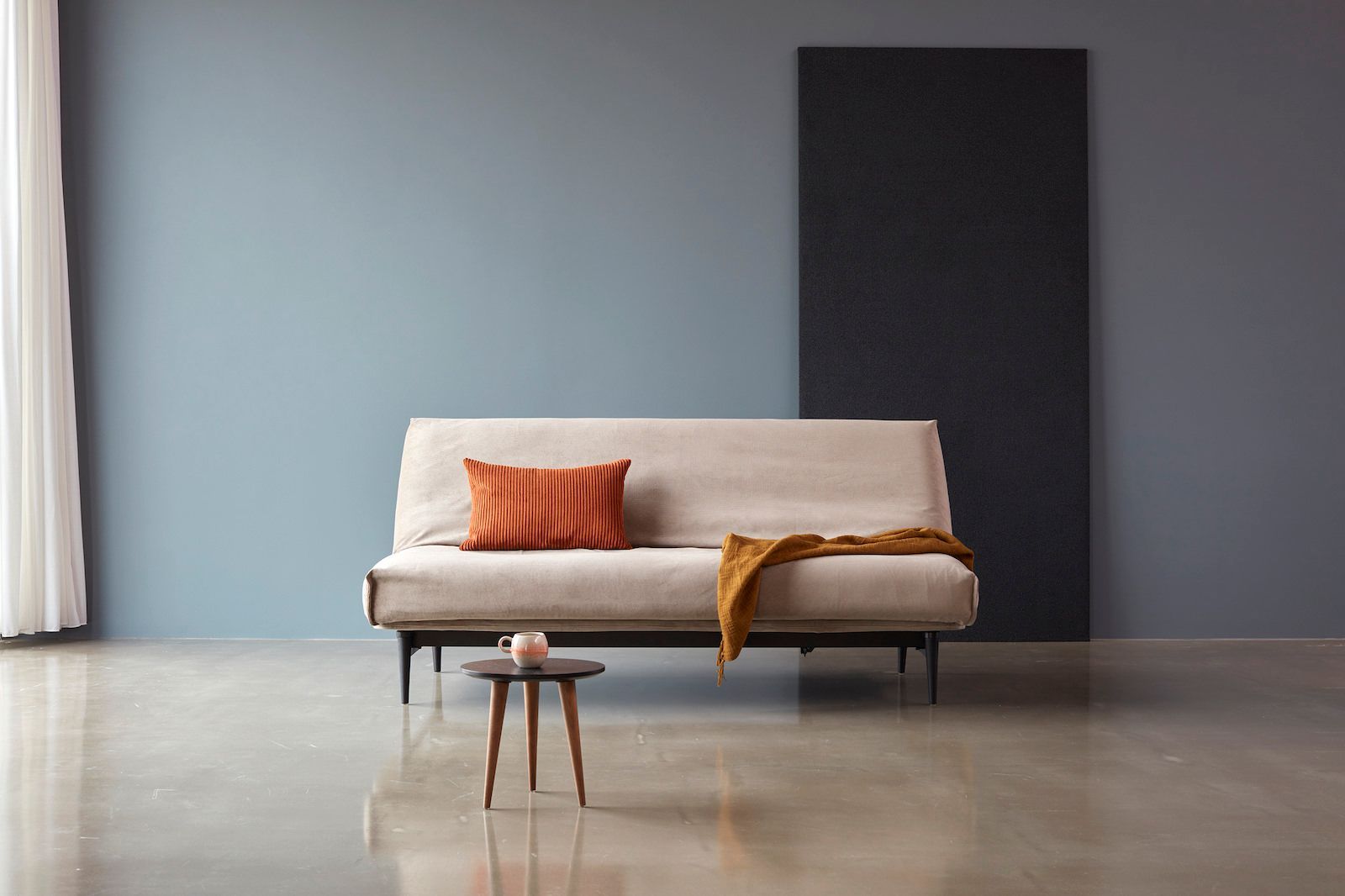 Divano letto a 2 posti sfoderabile Colpus - 318 Cordufine Beige