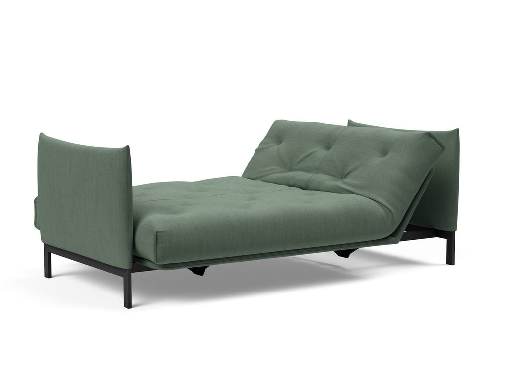 Divano letto a 2 posti con braccioli Junus - 518 Elegance Green