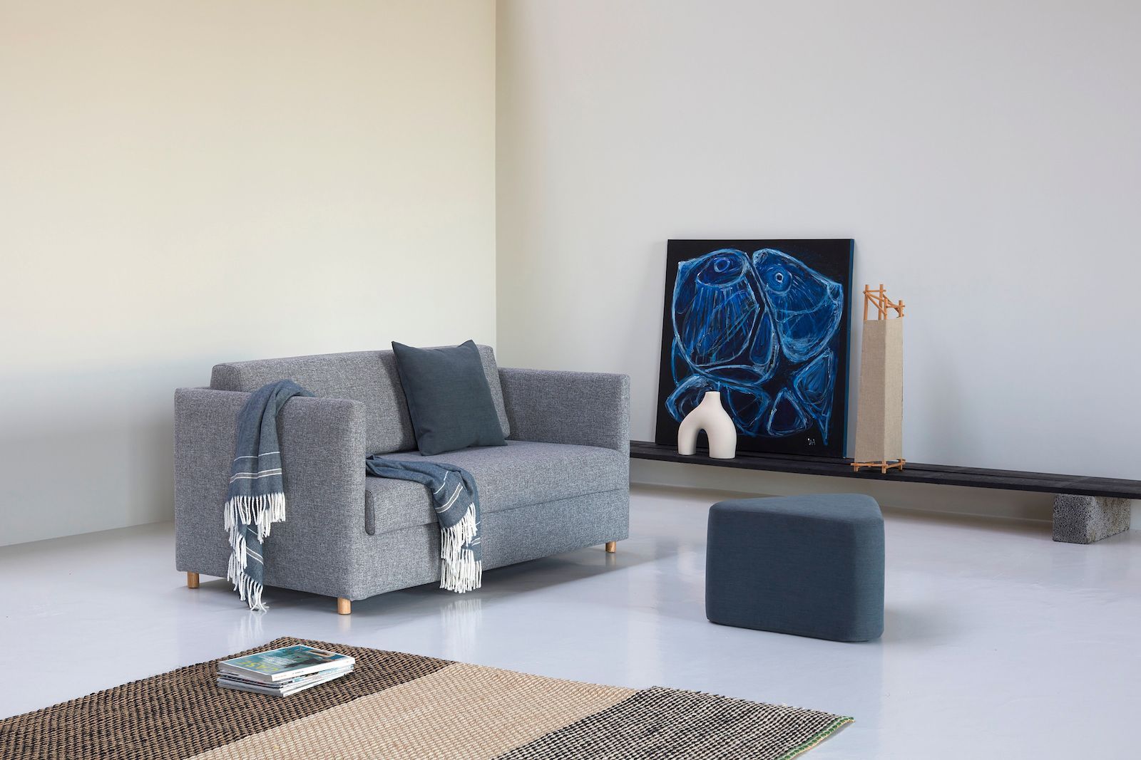 Divanetto letto una piazza e mezza per uso quotidiano o frequente Olan - 565 Twist Granite