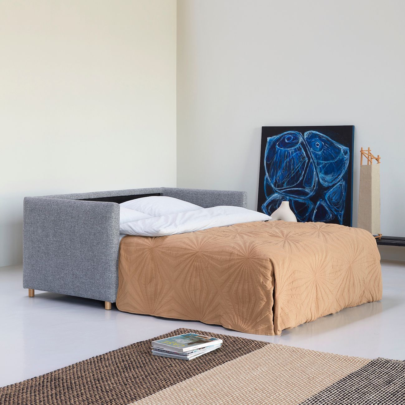 Divanetto letto una piazza e mezza per uso quotidiano o frequente Olan - 565 Twist Granite