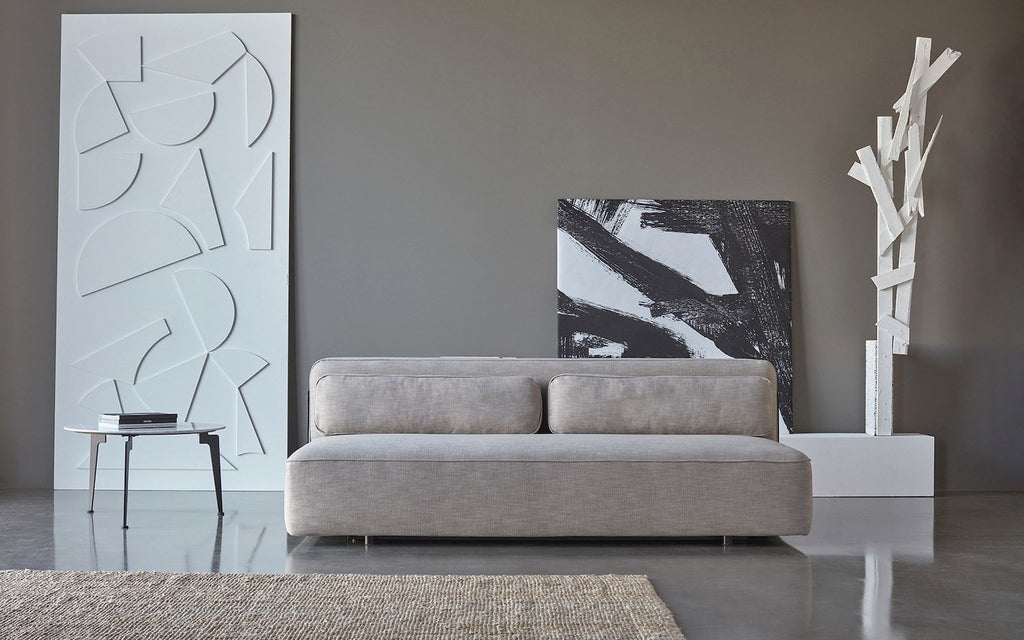 Divano letto matrimoniale sfoderabile Yonata - 586 Phobos Latte