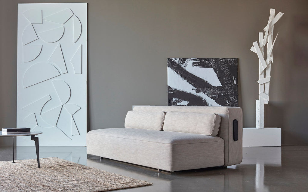 Divano letto matrimoniale sfoderabile Yonata - 586 Phobos Latte