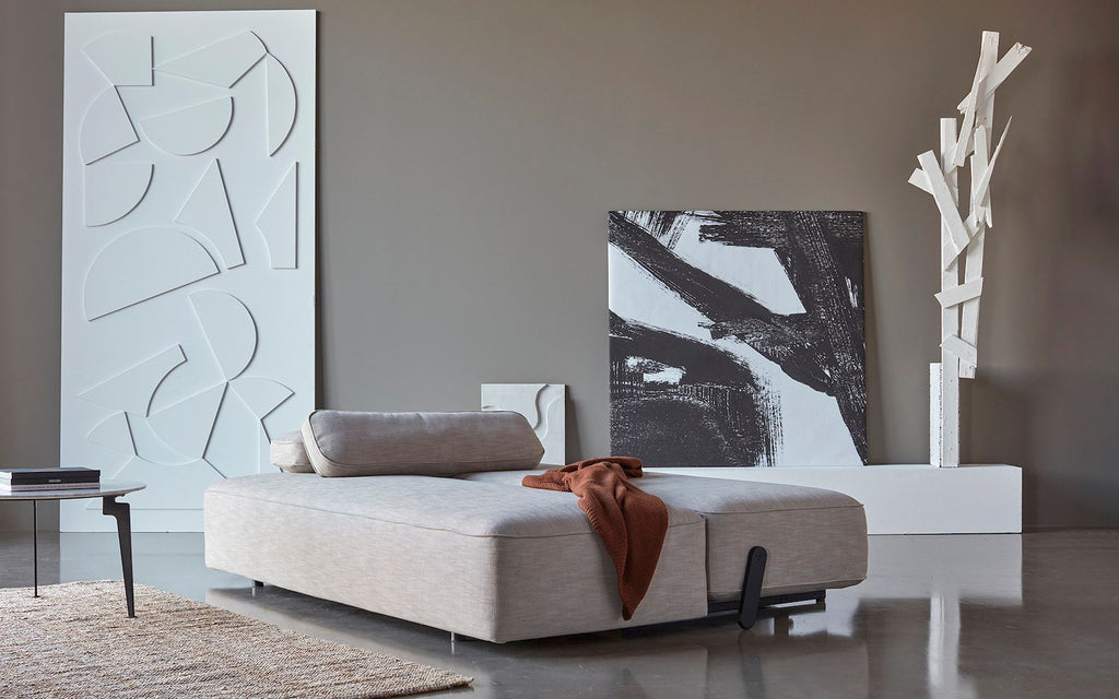 Divano letto matrimoniale sfoderabile Yonata - 586 Phobos Latte