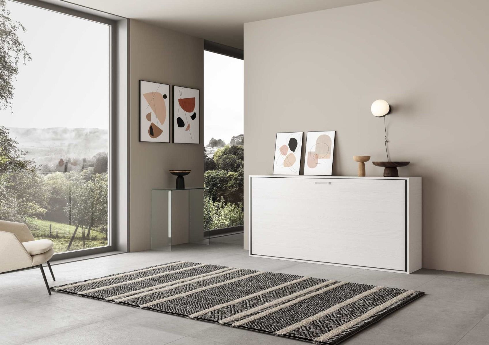 Letto singolo a scomparsa orizzontale Auda