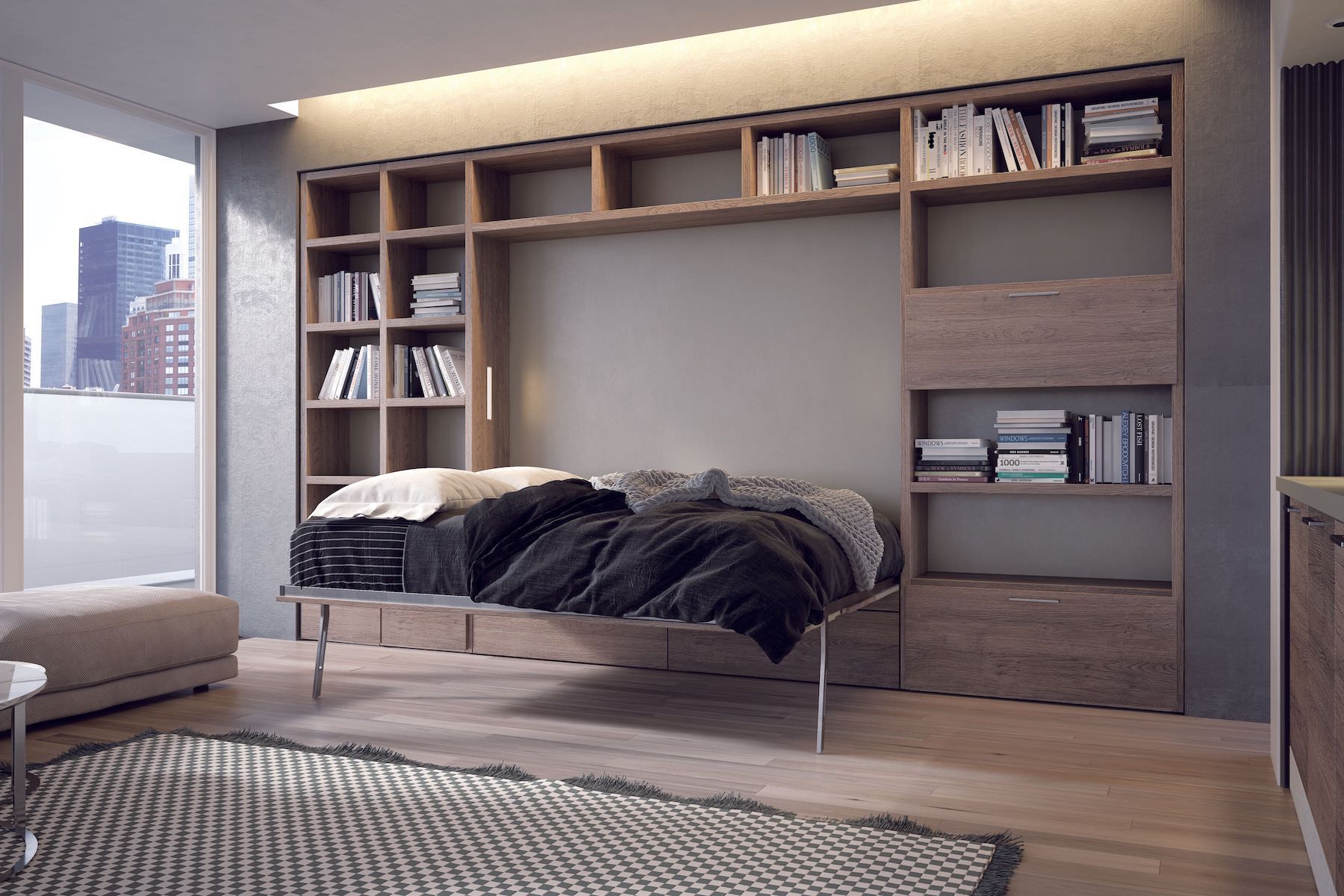 Letto matrimoniale o francese a scomparsa Traverso