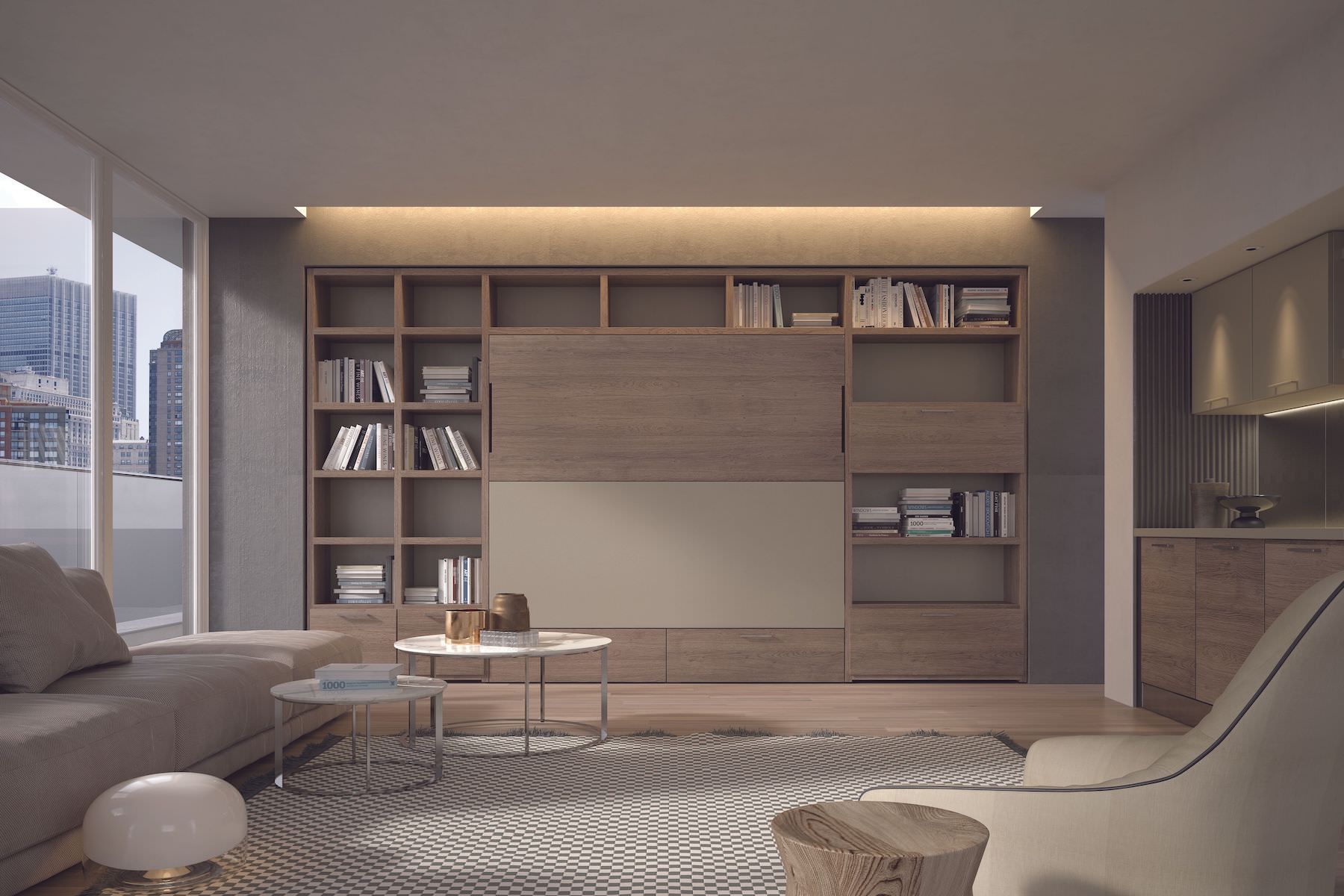 Letto matrimoniale o francese a scomparsa Traverso