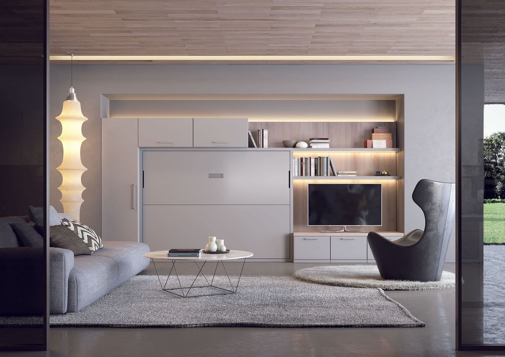 Letto a scomparsa orizzontale francese o matrimoniale Traverso