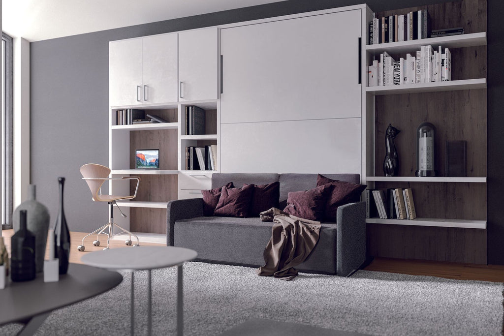 Letto matrimoniale a scomparsa con divano Domino