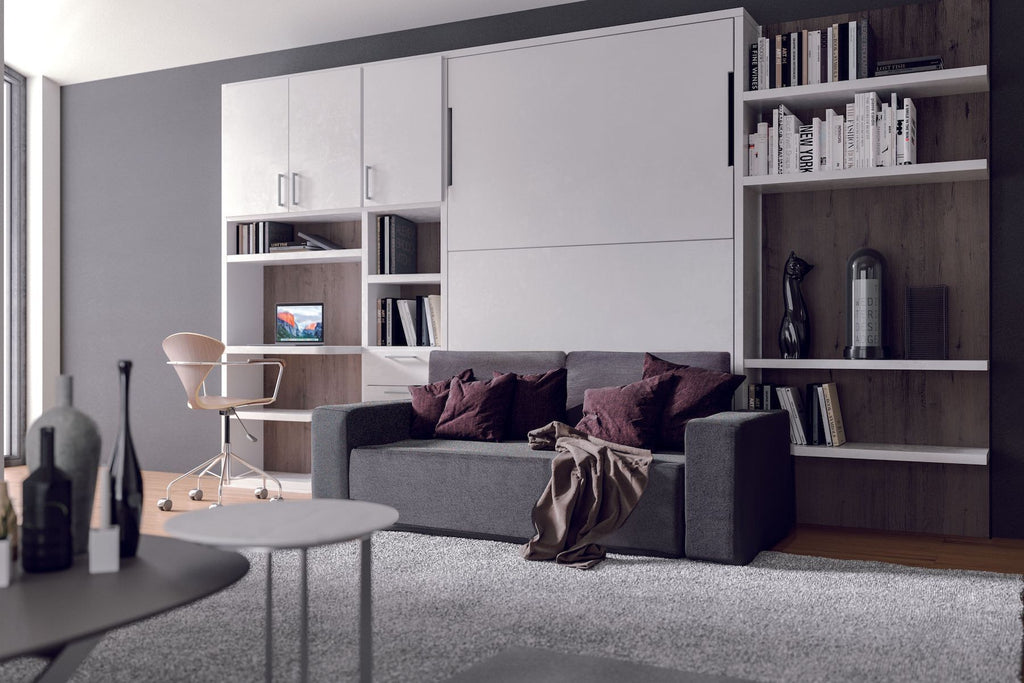 Letto matrimoniale a scomparsa con divano Domino