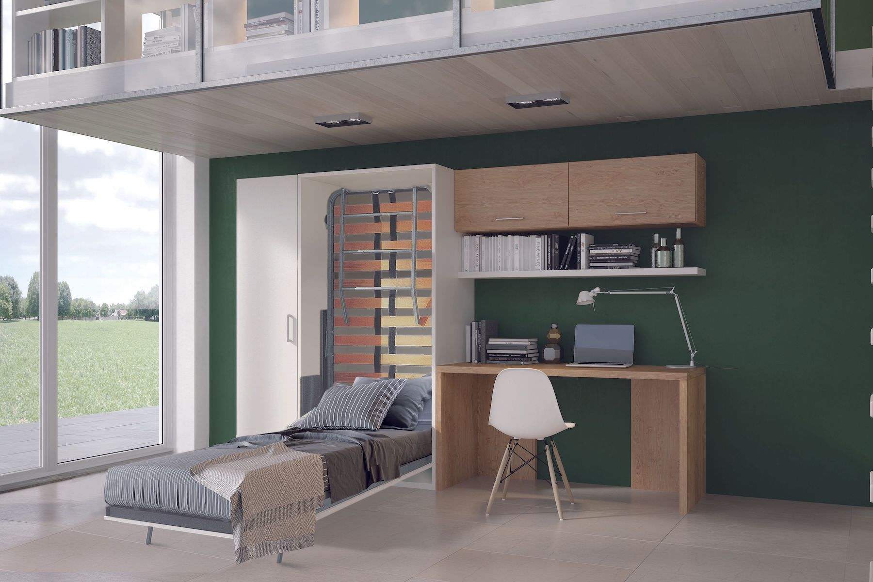 Letto a castello a scomparsa per cameretta bambini Rapido