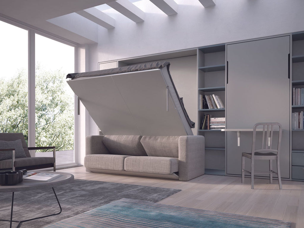 Letto a scomparsa con divano francese o matrimoniale Basic