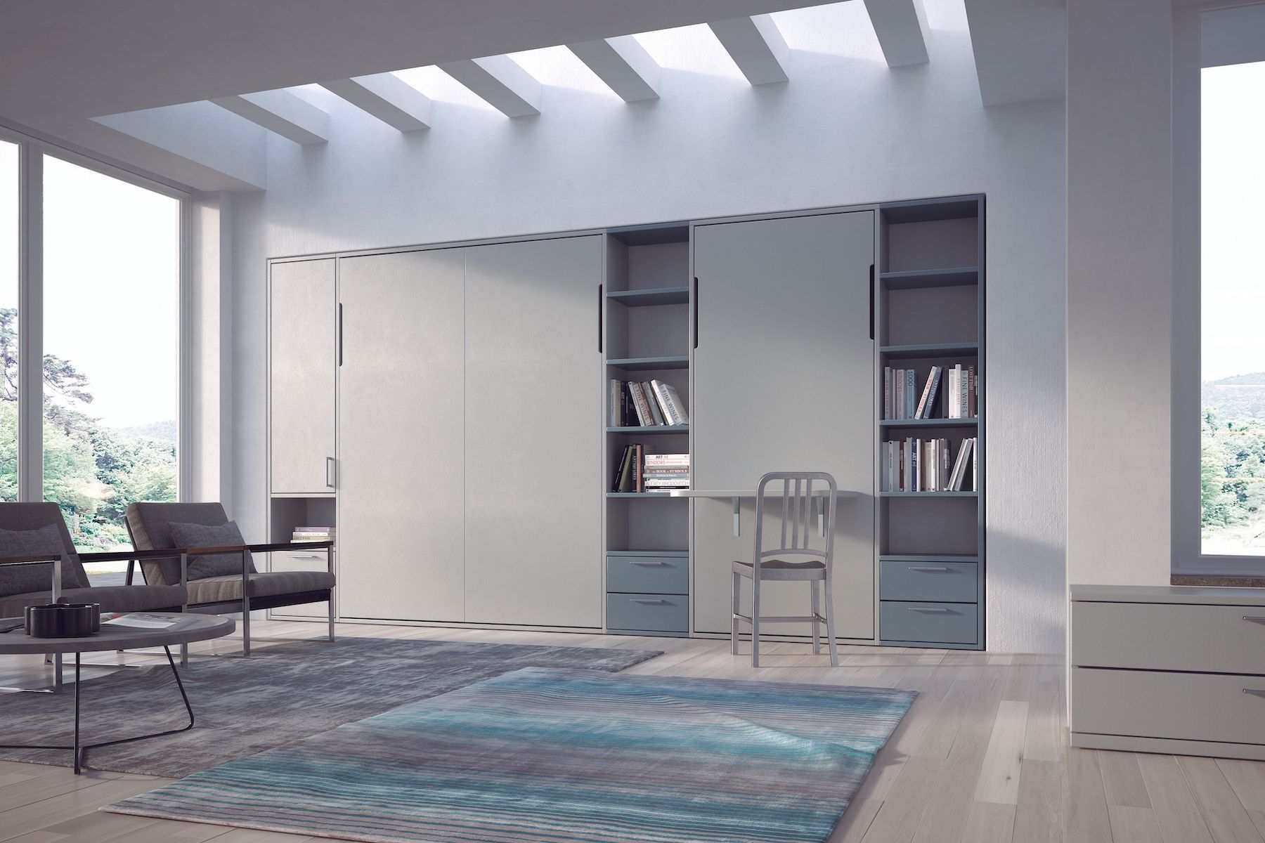 Letto a scomparsa design moderno Basic