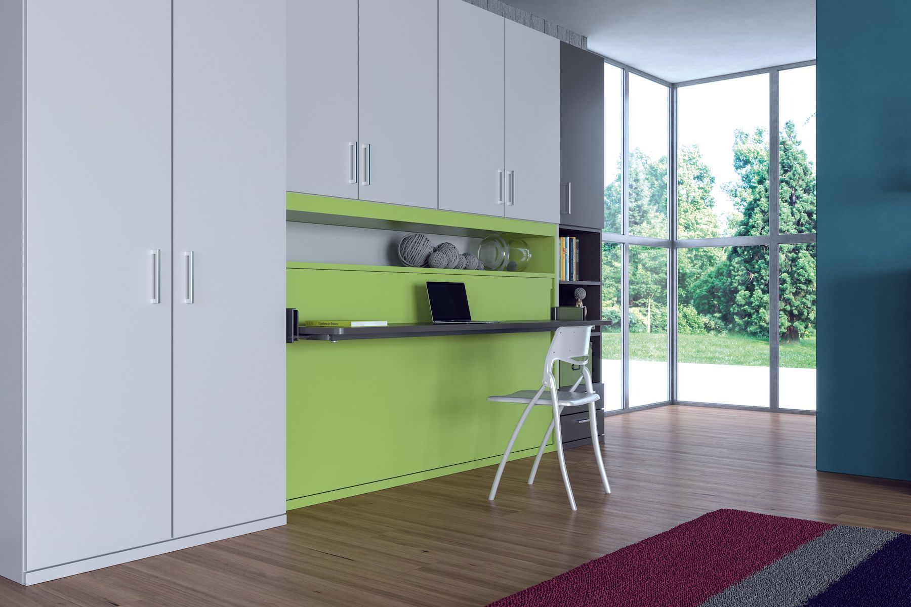 Letto singolo a scomparsa con scrivania Pronto