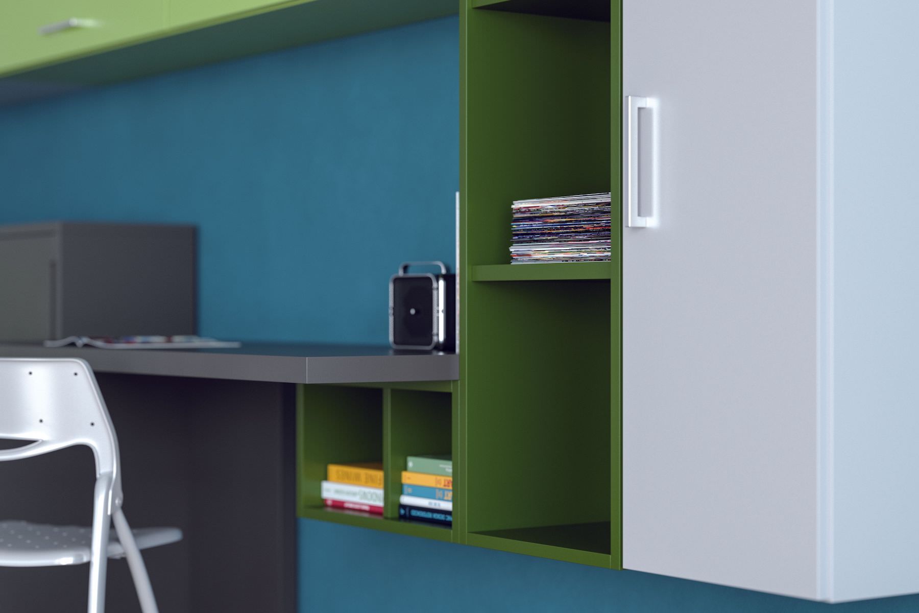 Letto singolo a scomparsa con scrivania Pronto