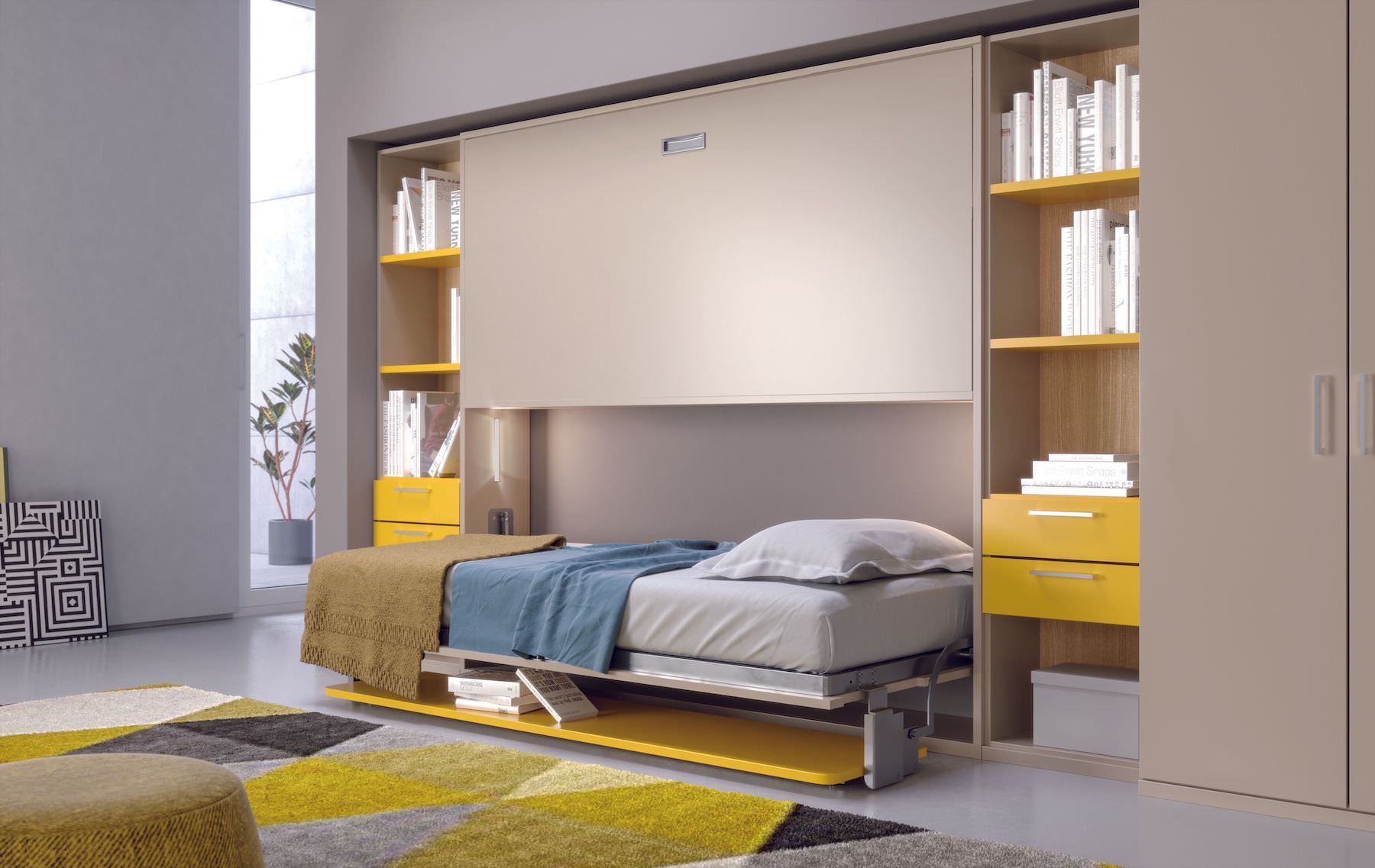 Letto a castello a scomparsa design moderno Express