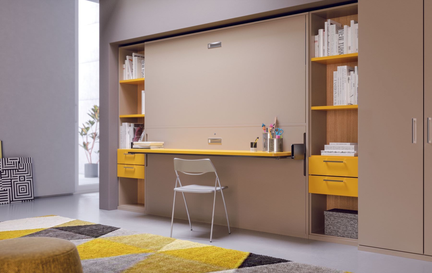 Letto a castello a scomparsa design moderno Express