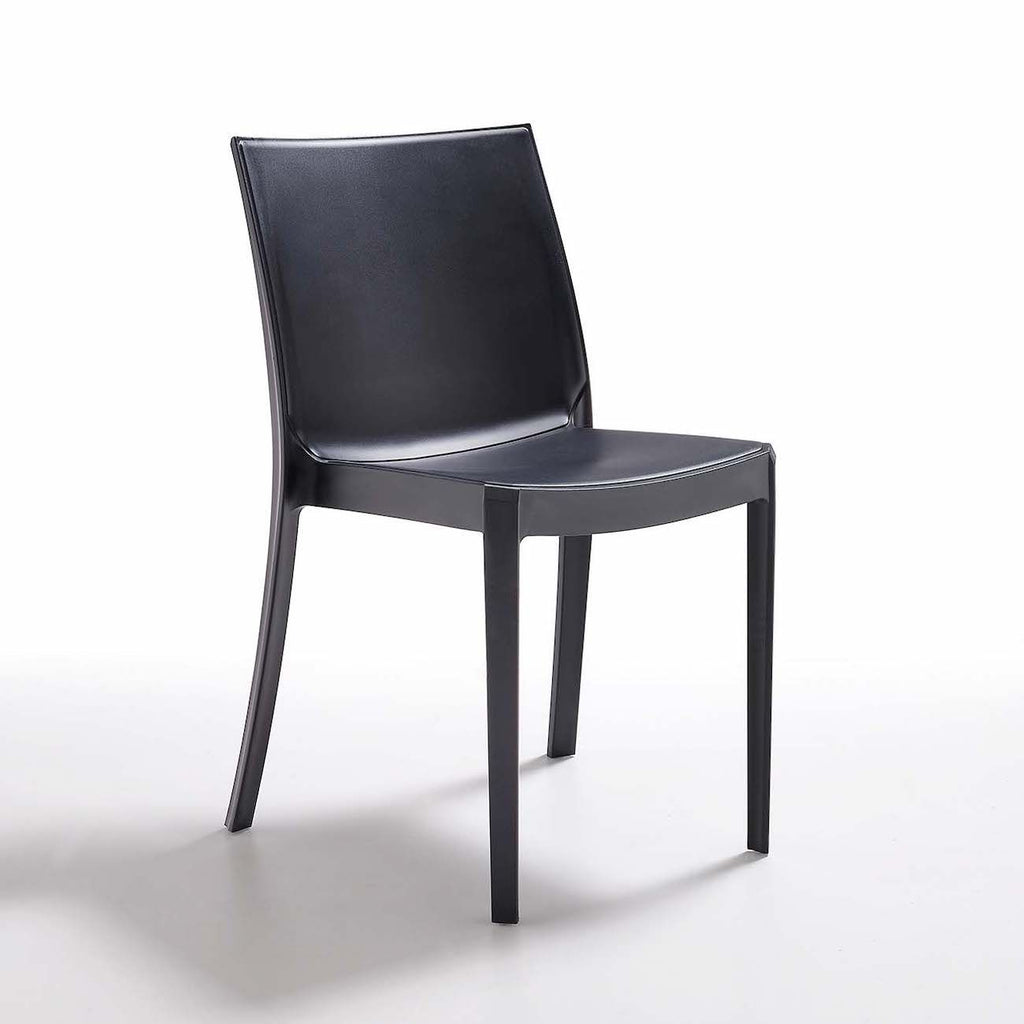 Sedie impilabili in polipropilene bianco nero o tortora Berlin