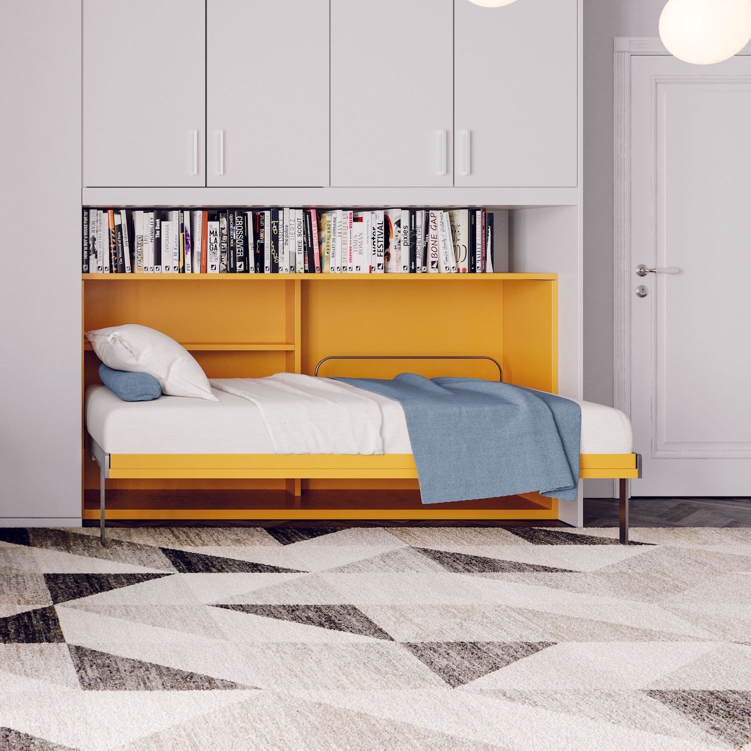 Letto singolo a scomparsa orizzontale Unico