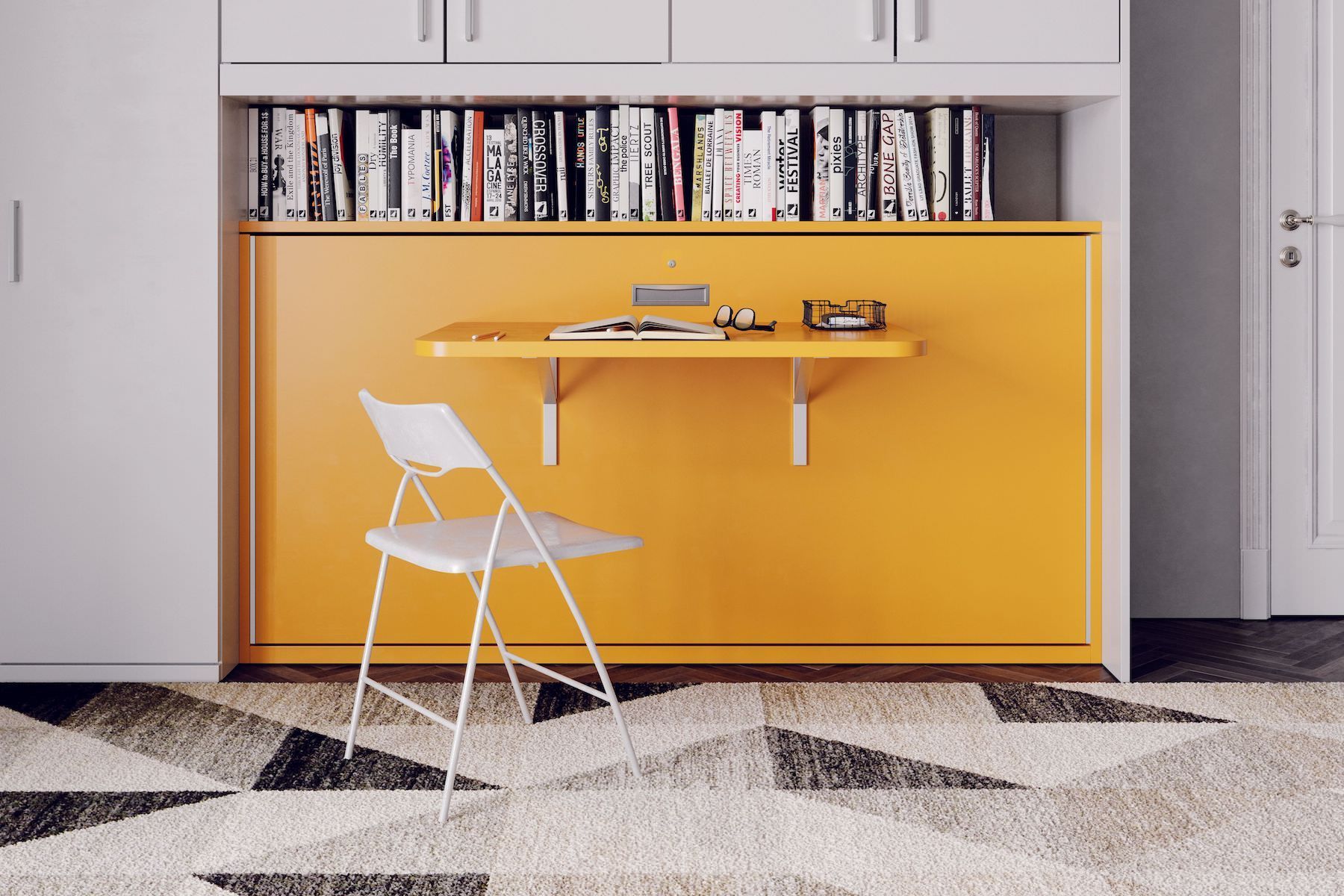 Letto singolo a scomparsa orizzontale Unico