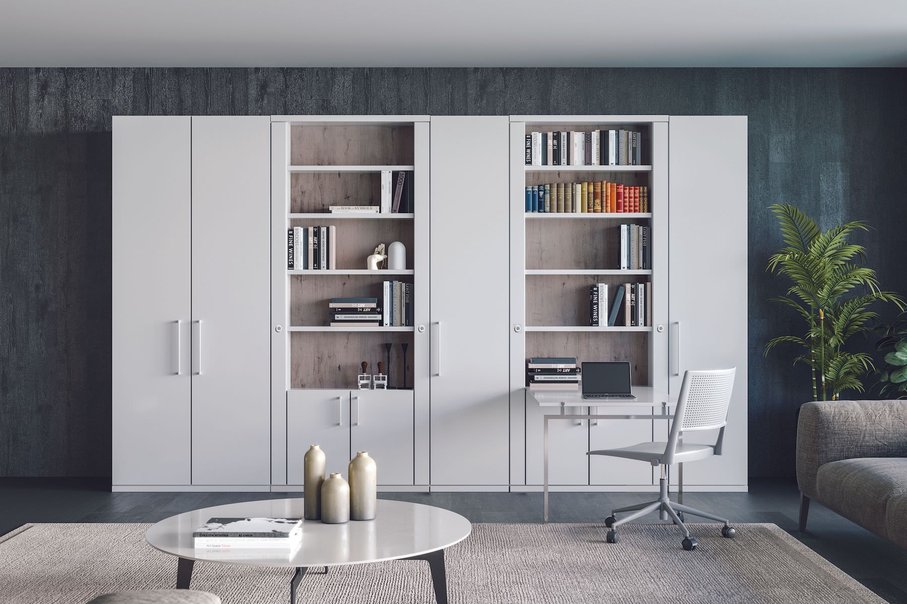 Letto singolo a scomparsa girevole Asso