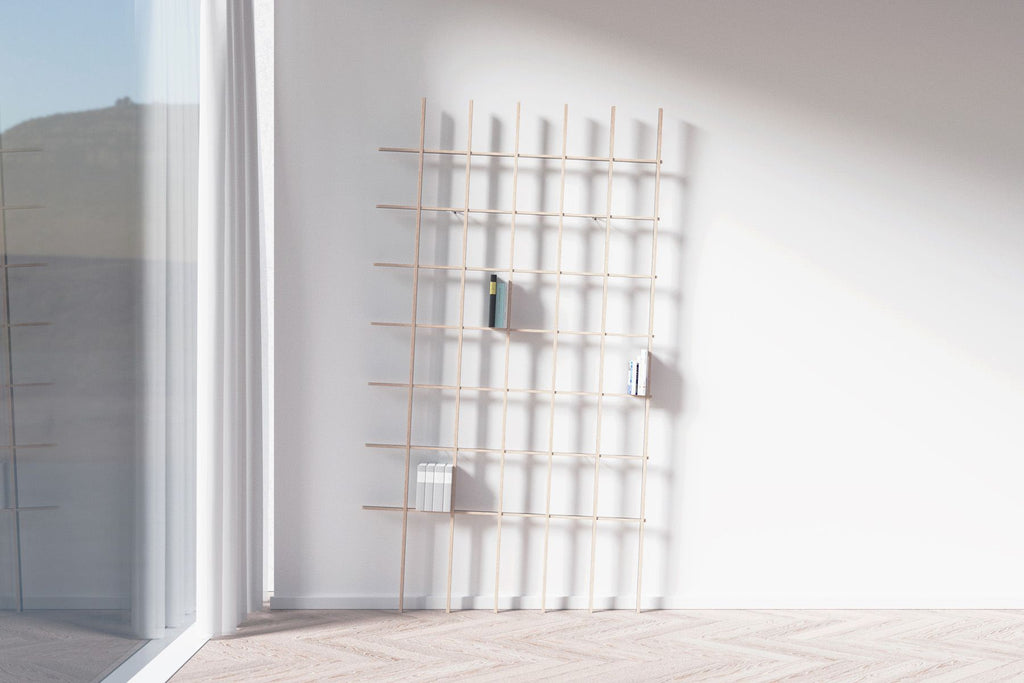 Libreria da parete in legno design moderno Schlagseite