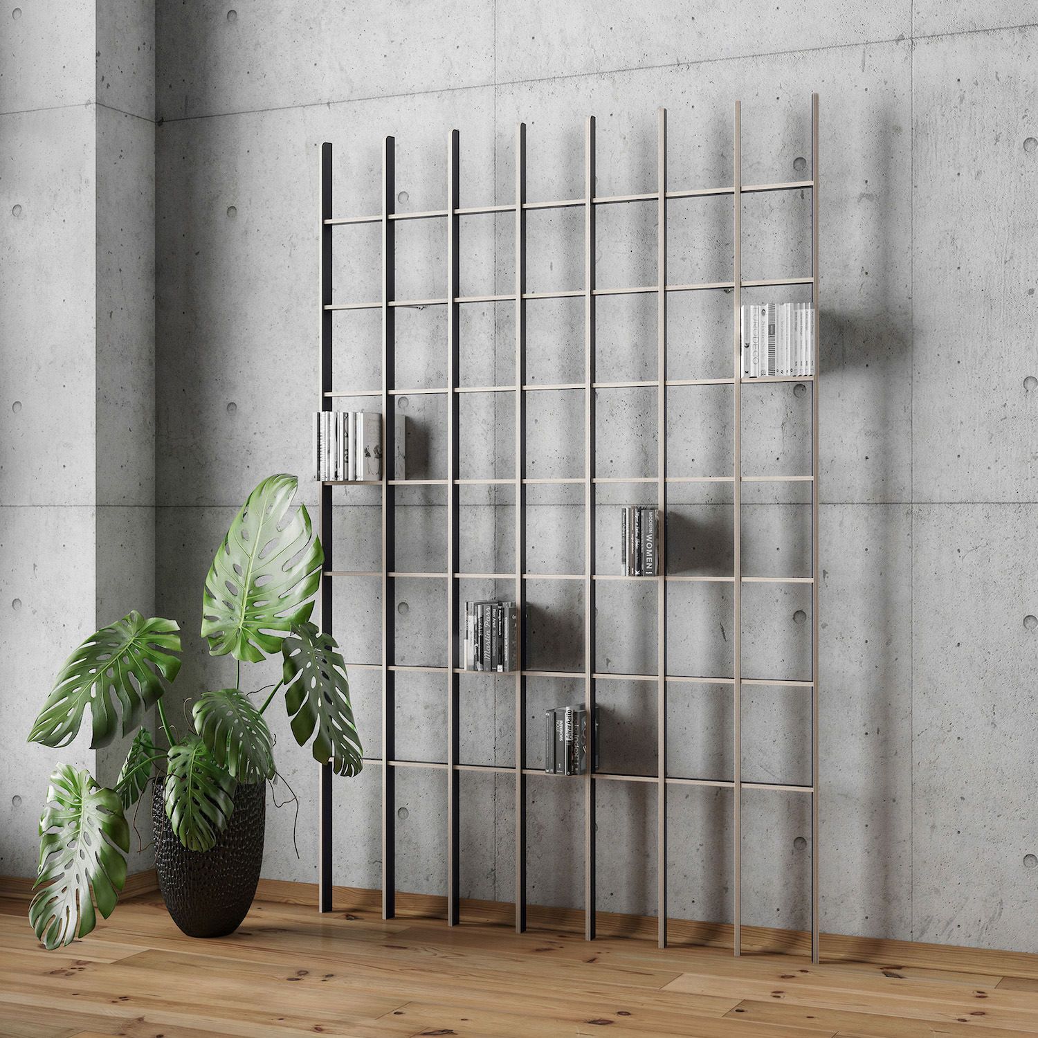 Libreria scaffale da parete in legno Open