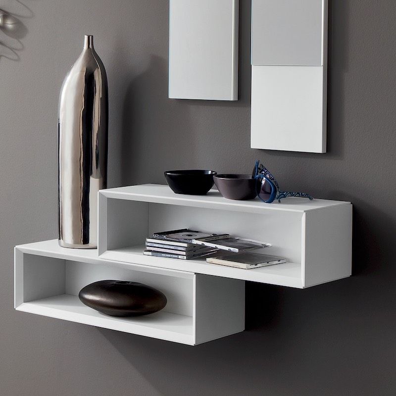 Mobili da ingresso moderni con specchi e mensole Kim